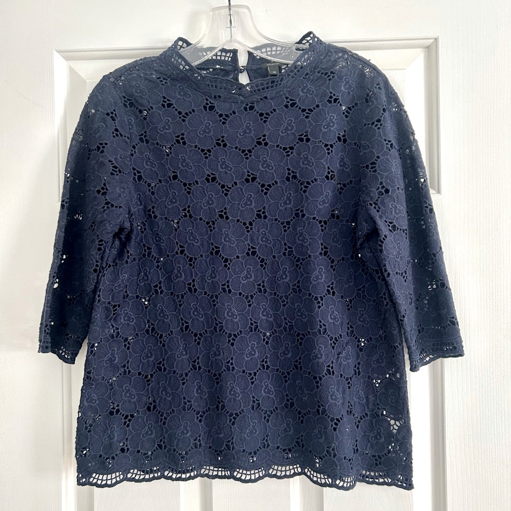 J.Crew Collection Eyelet Floral Blouse